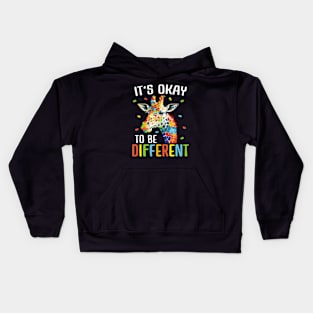 Autism Awareness Women Kid Its Ok To Be Different Kids Hoodie